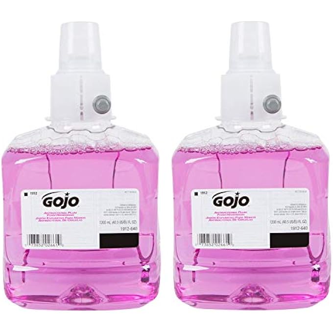 Gojo ANTIBACTERIAL FOAM HANDWASH, REFILL, PLUM, 1200ML REFILL, 2/CARTON - Image 1